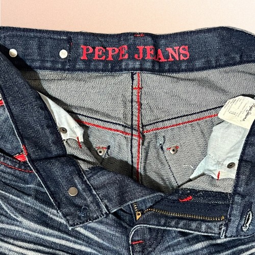 Jeans donna Pepe Jeans London anni 90 Y2K tasche ricamate e borchie taglia 12 - Foto 4 di 6