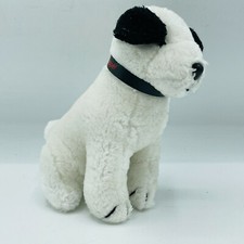 RCA Dog Chipper Dakin Black White Plush Stuffed Animal 7"