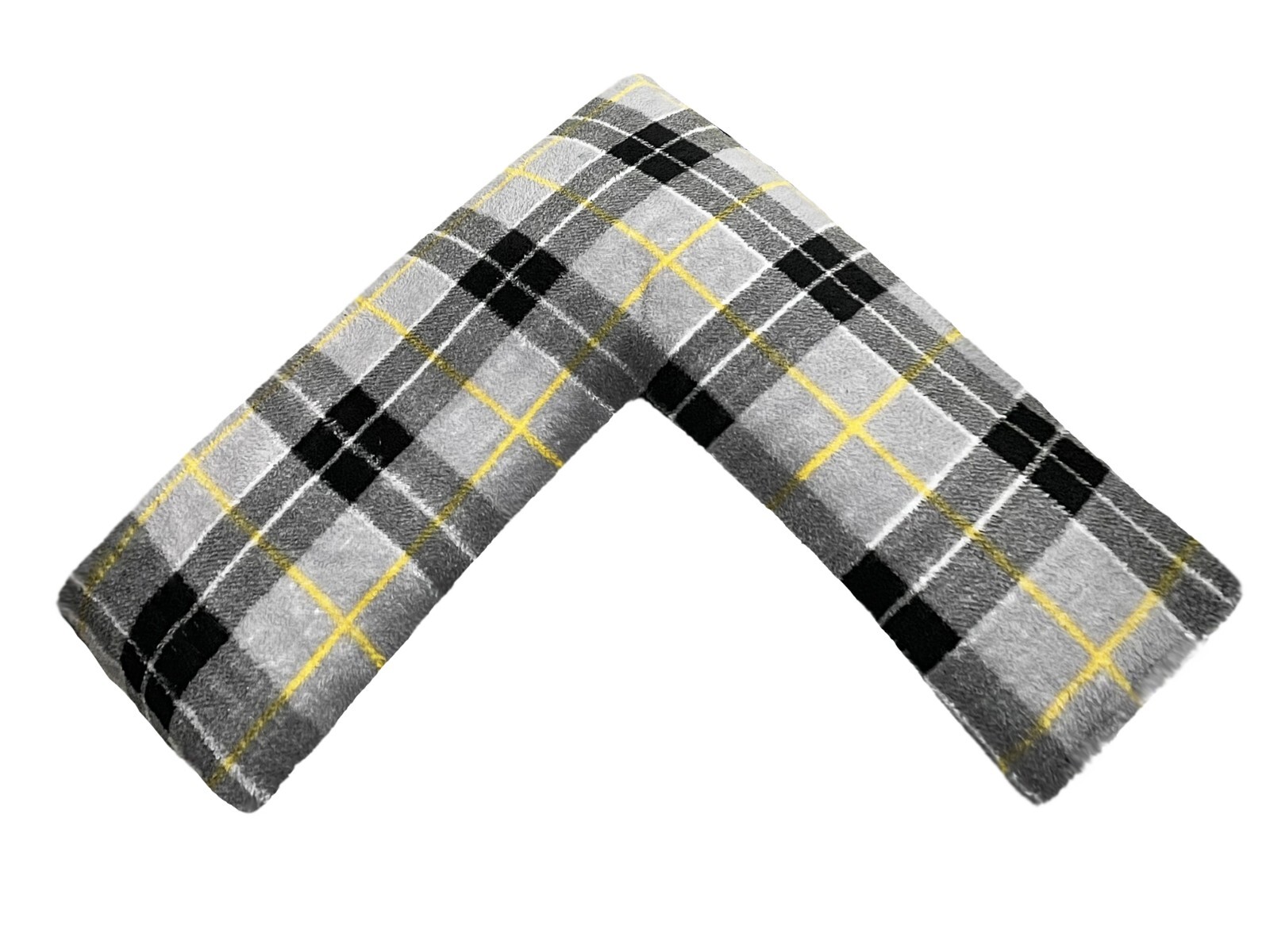 Teddy Tartan Check V Shape Pillow Case For Soft Back Neck Nursing