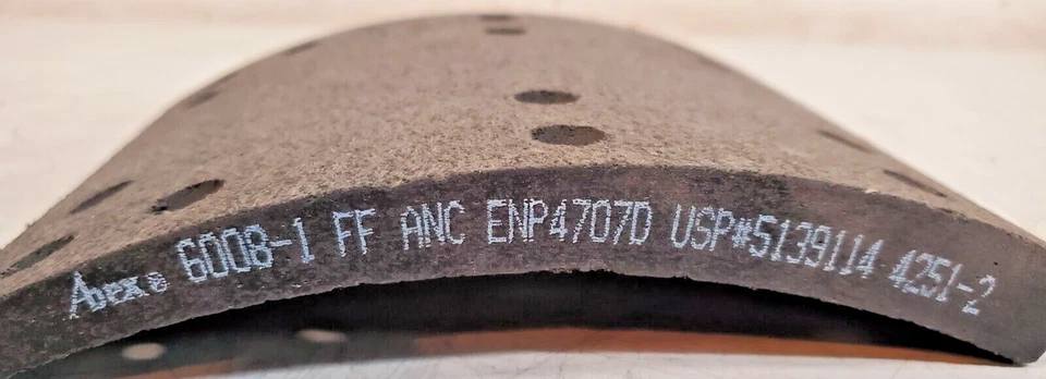 12 Qty of Abex Brake Shoe Lining Strips 6008-1 | 4251-2 FF ANC ENP4707D (12 Qty) - Image 3 of 4