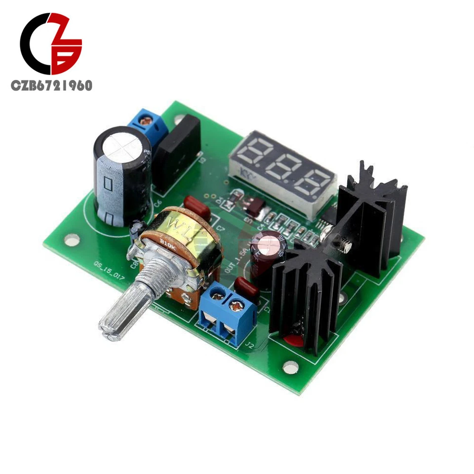 LM317 Adjustable Voltage Regulator Step down Power Supply Module + LED Voltmeter - Image 3 of 4