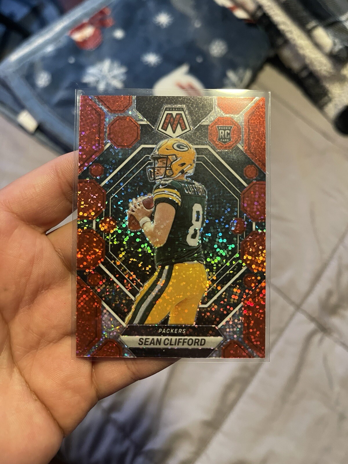2023 Panini Mosaic #361 Sean Clifford Red Sparkle