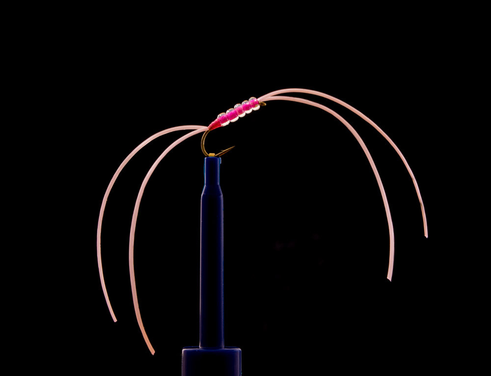 x Pale Pink Apps Bloodworm Blood Worm Flexi Floss Fly Flies, Legs, Size  10