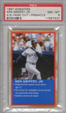 1997 wheaties ken griffey jr psa 8 seattle mariners pinnacle baseball card