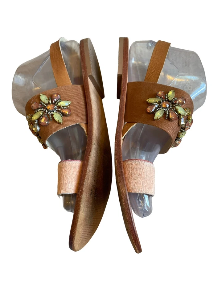 Sandalia Plana Anthropologie Estrás Estrás Marrón Talla 8.5 Foto 2 de 4