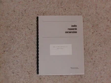 Vintage Original Audio Research D115 MKII Manual. Good Condition.