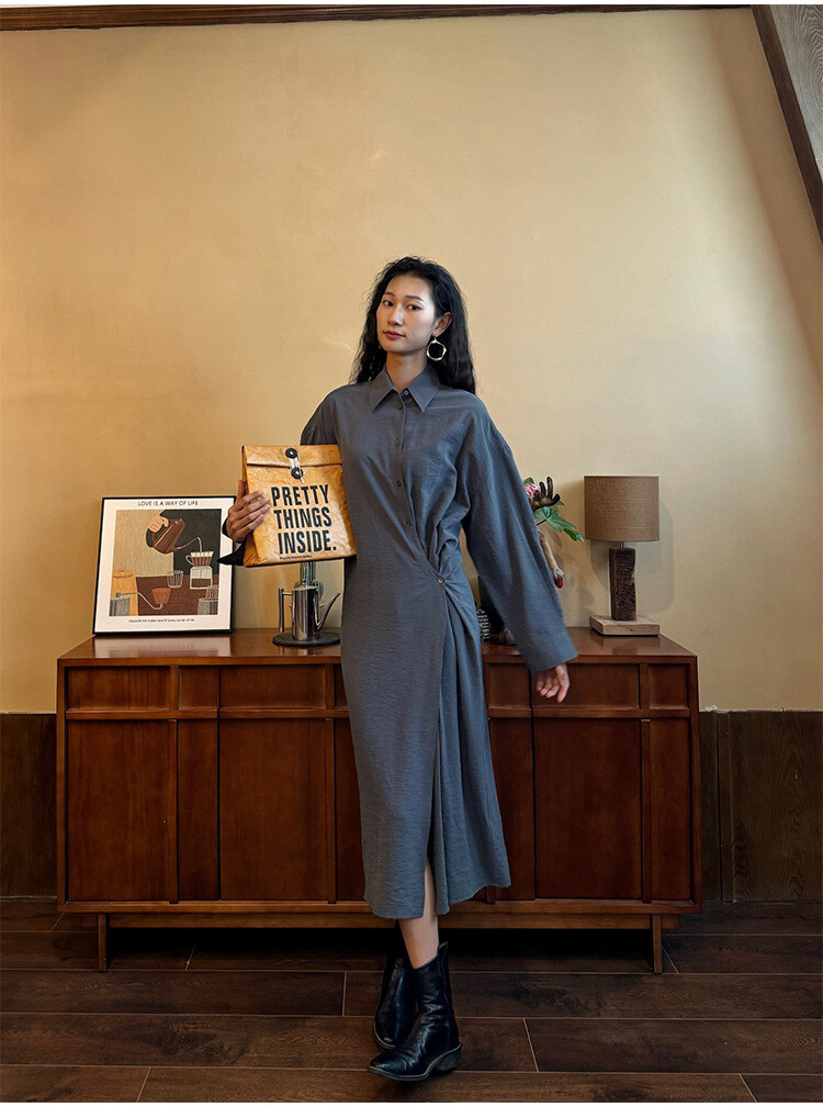 Lemaire Asymmetric diagonal button-up shirt dress | eBay