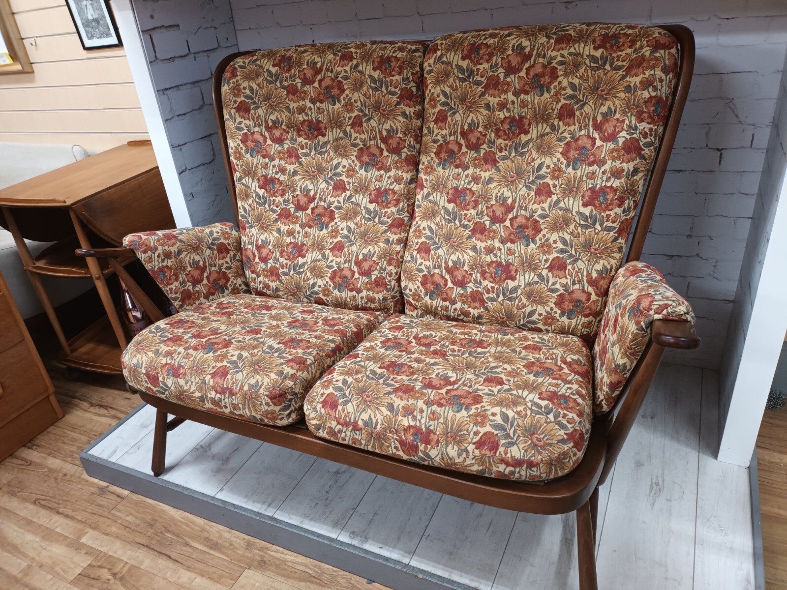 Vintage Ercol Sofa Settee 2 Seater Evergreen Mid Century High Back