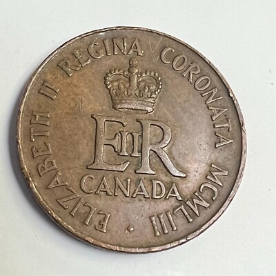 Queen Elizabeth II 1953 Coronation Souvenir Medal, ER-II Canada