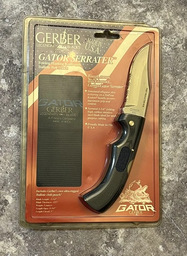 Gerber 650 Gator Serrater First Production Run Knife Folding Lockback NOS USA