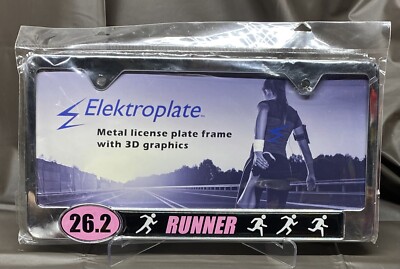 26.2 Runner Elektroplate Metal License Plate Frame ￼