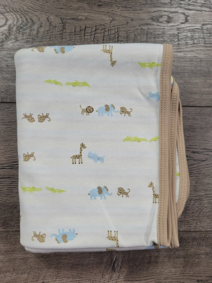 Manta a Rayas Safari Borde Marrón Carter's Bebé Niño Nuevo sin Etiquetas Foto 2 de 2