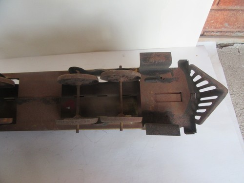 Antique 1910's Dayton Schiebel Hill Climber Toy Tin Trolley Car (23") - Picture 22 of 24
