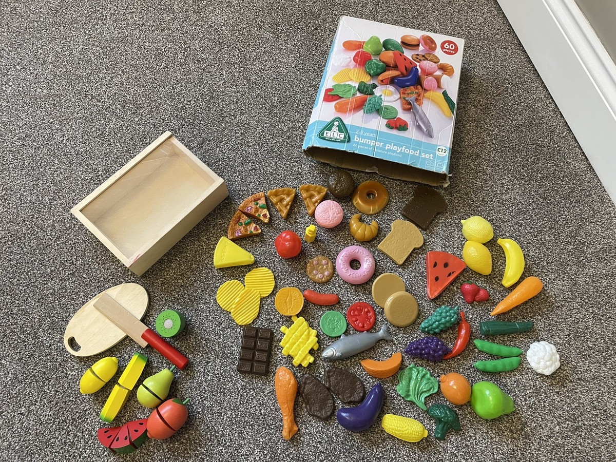 Kitchen Set Matalan Play Food ELC Bumper Playfood Set Wooden Cut