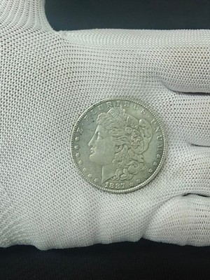 1887-S Morgan $1 Vintage US Silver Piece Uncirculated Bright Luster Sharp Fine D