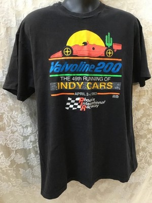 1993 Indy Car Racing Team two side Phoenix Raceway 49th Valvoline 200 paved oval