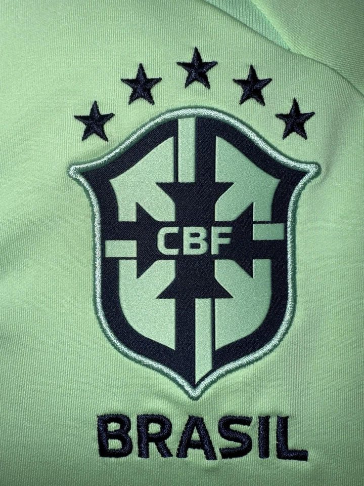 Nike Brazil National Team Dri-Fit Strike Training 1/4 Zip Pullover LS Top Mens M - Image 3 of 4