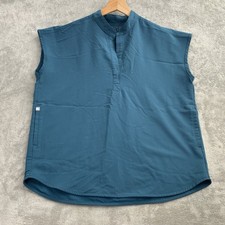 Figs Scrub Top Womens S Caribbean Blue Technical Collection Rafaela Oversized RN