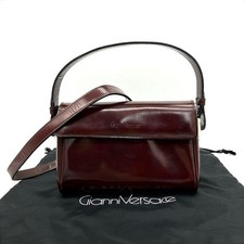 GIANNI VERSACE 2-way bag handbag patent leather fashion women valuable limited