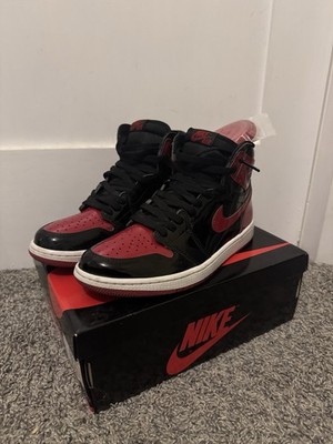 Nike Air Jordan 1 Retro High OG Patent Bred Black Red 555088-063 2021 Men's