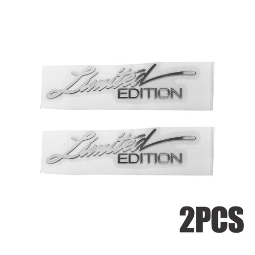 2Pcs Sliver Metal Limited Edition Logo 3D Emblem Badge Sticker Car Accessories - Picture 2 of 8