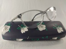 Draper James DJ5027 Grey Crystal Eyeglass Frames Women's 54-16-135 NWT Case
