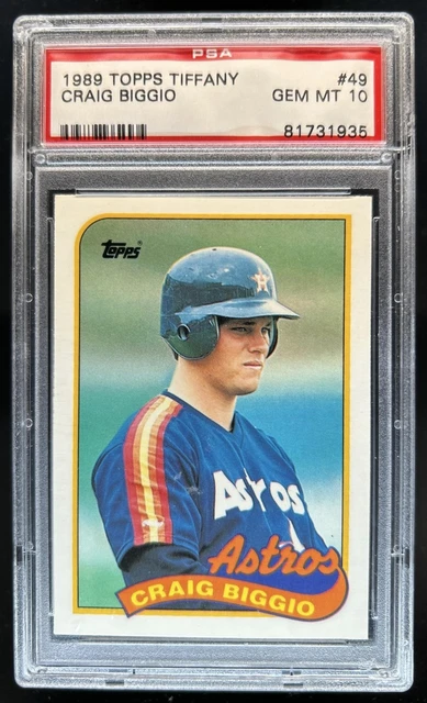 1989 Topps Craig Biggio Collector's Edition Tiffany RC #49 Astros PSA 10