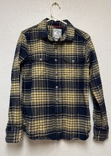 Iron and Resin Men  s Flannel Shirt Plaid Button Up Long Sleeve Sz S