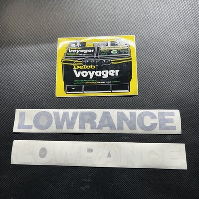 Lowrance And Delco Battery Decals. Brand New Excellent Condition.