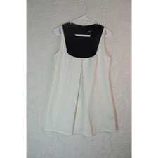 Asos Women's 6 White Sleeveless Knee Length Sheath Dress