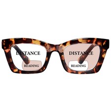 Bifocal Reading Glasses for Women Oversized Square Frame Clear Top Bifocal Reade