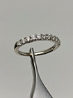 14k White Gold UD Lab Grown Diamond 0.44CT Band 11 Diamonds 2.7 Grams Size 6.75 — photo 9