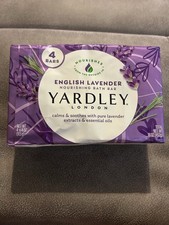 4 Pack Yardley London English Lavender Natural Moisturizing Bath Bar - 4 oz Ea