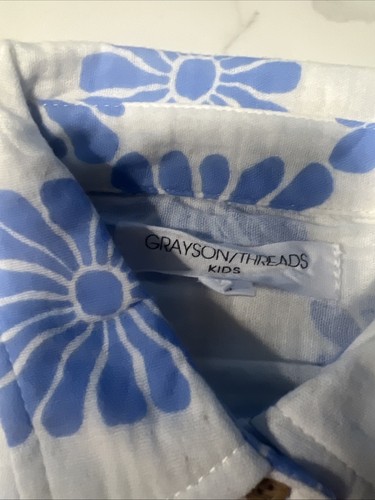 Grayson Threads Kids Girls Size M(8) Top & Shorts White And Blue 2 PC Set - Picture 5 of 9