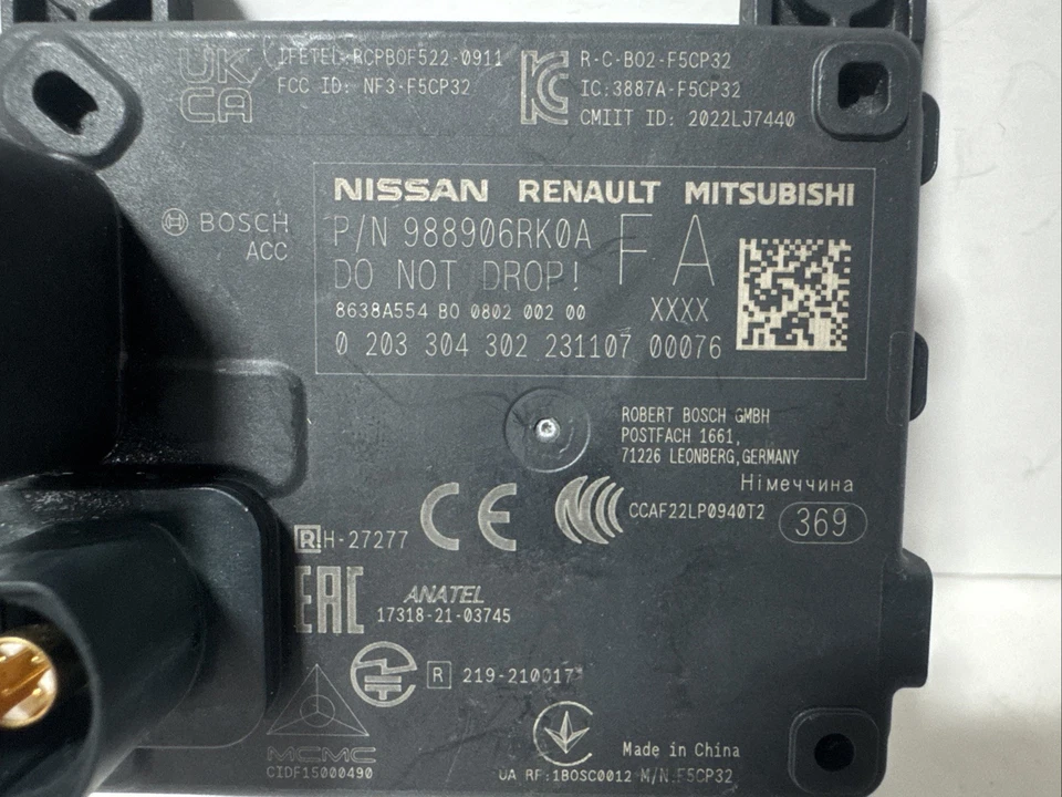 Sensor módulo control crucero Nissan Rogue Pathfinder 2021 2022 2023 988906RK0A Foto 2 de 4