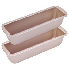 Bakeley Rectangle Mini Banana Bread Loaf Pan Set 2Pcs 10-Inches Mini Loaf Pans