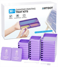 30-Piece Stackable Tray Set Diamond Art Kits for Adults, Interlocking Diamond Pa