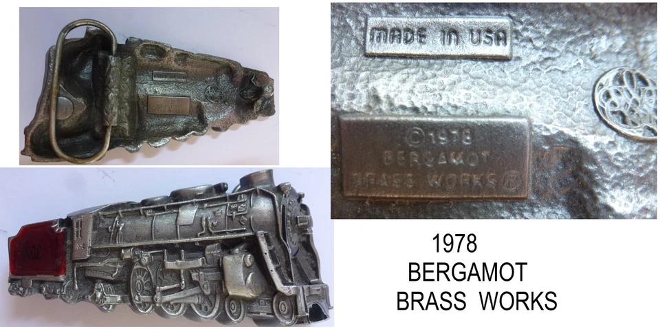 Boucle Ceinture Locomotive Vapeur 1002 USA BERGAMOT 1978 - Photo 1/1
