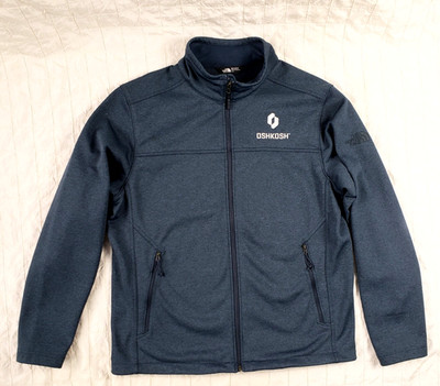 The North Face Windwall Zip Jacket Mens LARGE Blue Softshell Logo Outdoor CLEAN
