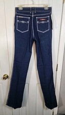 Jordache Jeans Vintage Early 80s Unhemed Raw Indigo Jeans NWT Size 30