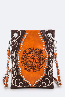 Studs & Embroidered Swirl Fashion Swing Bag | eBay