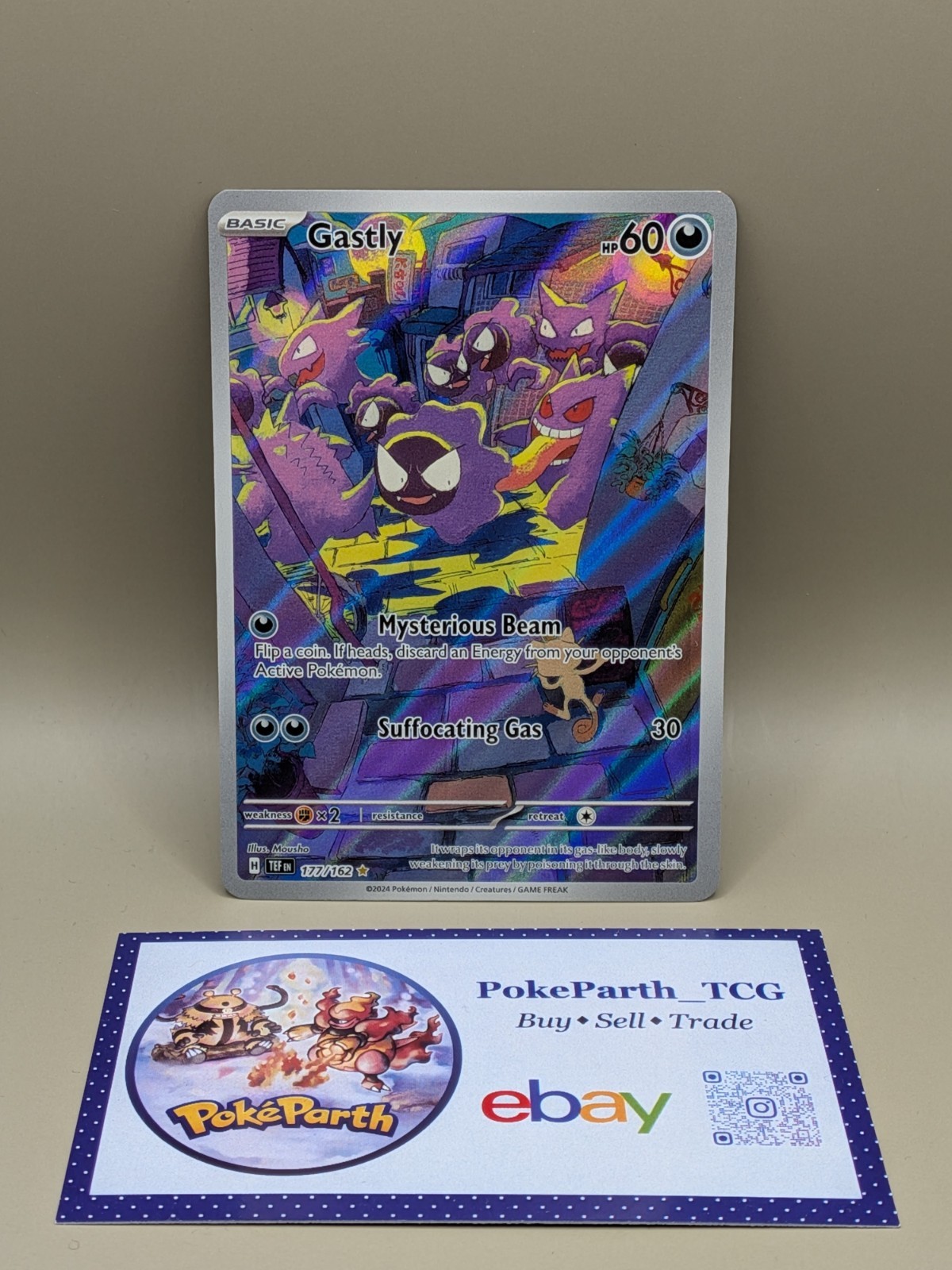 Pokemon Tcg Gastly 177/162 Sv05: Temporal Forces Holo English