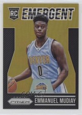 2015-16 Panini Prizm Emergent Gold Prizm 4/10 Emmanuel Mudiay #2 0nr3