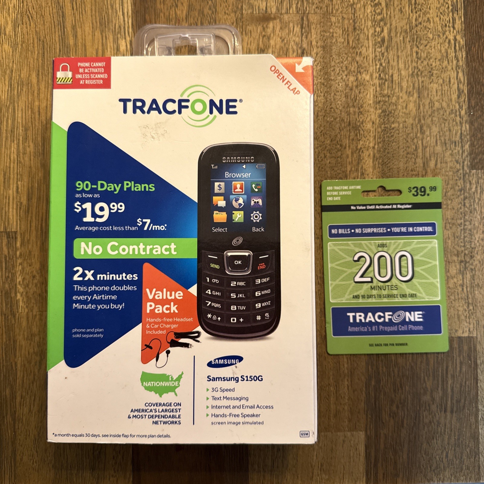 New Samsung Tracfone S150G Black SGH-S150G Wireless Phone Pl