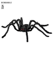Spinne Halloween Deko Riesige Haarige Spinne Biegbar 75 Cm Neu