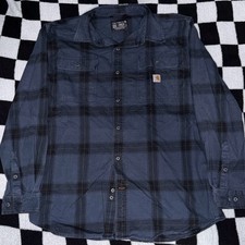 Carhartt Loose Fit Plaid Flannel Long Sleeve Shirt Size L
