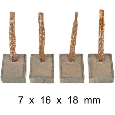 4 KOHLEN KOHLEBÜRSTEN ANLASSER BOSCH 7x16x18 - 12V 000120/1... 0001311/4...