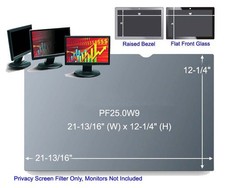 3M Black Frameless Privacy Filter for Desktop 25" Widescreen Monitor 16:9
