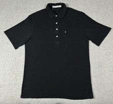 Criquet Polo Shirt Mens M Black Golf Preppy Pima Cotton Short Sleeve Casual