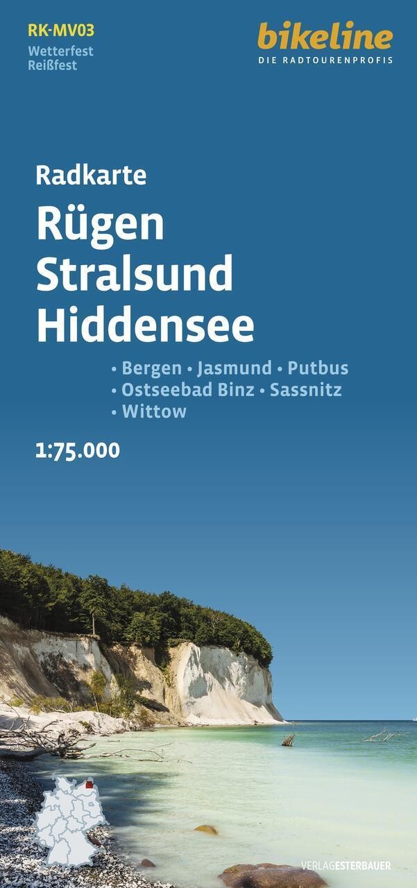 Radkarte Rügen Stralsund Hiddensee (RK-MV03) Esterbauer Verlag